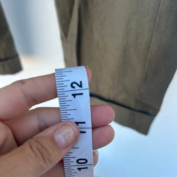 Todd Snyder Men’s Chambray Traveler Suit Trousers Drawstring Linen Pants Green M - Picture 10 of 10